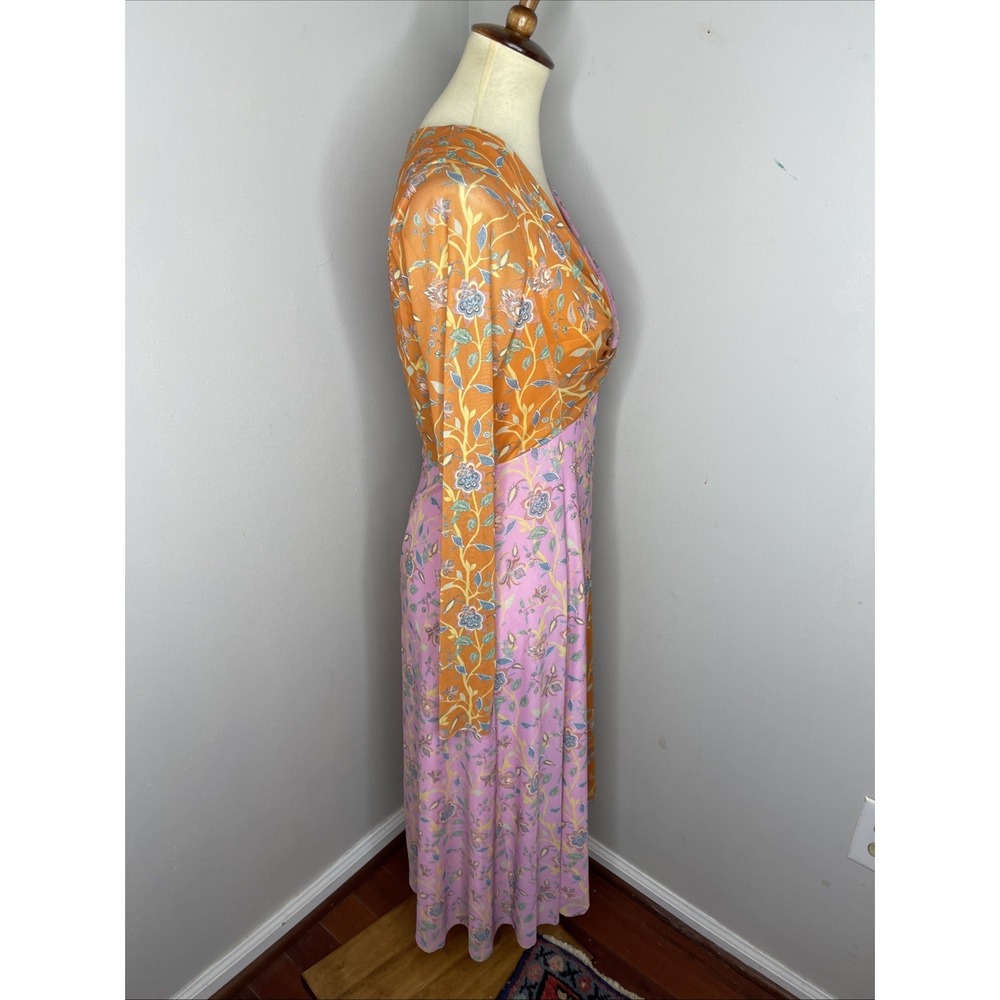 Rachel Antonoff Olivia Mesh Midi Dress Original‎ Powder Room Floral Size 8 - Picture 4 of 8